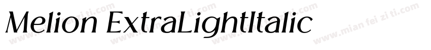 Melion ExtraLightItalic字体转换